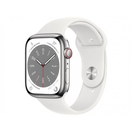 Apple Watch 8 - Stainless Argento ricondizionato usato AWS8STAINA4G45A+